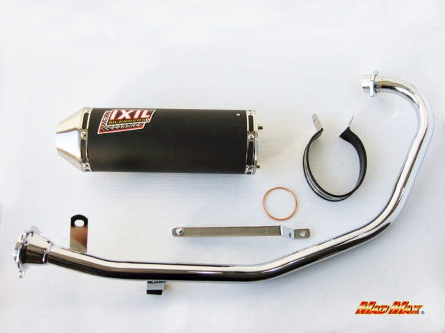 IXIL YBR125 オーバルマフラー ブラック [株式会社マッドマックス]