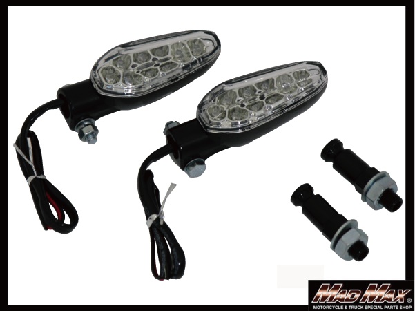 *新品在庫限り*【ウィンカー】 LEDリボルバーウインカー (ブラック/クリア) ZRX1200R CB1300SF XJR13 新品!!在庫限り!!ウィンカー LEDリボルバーウインカー (ブラック