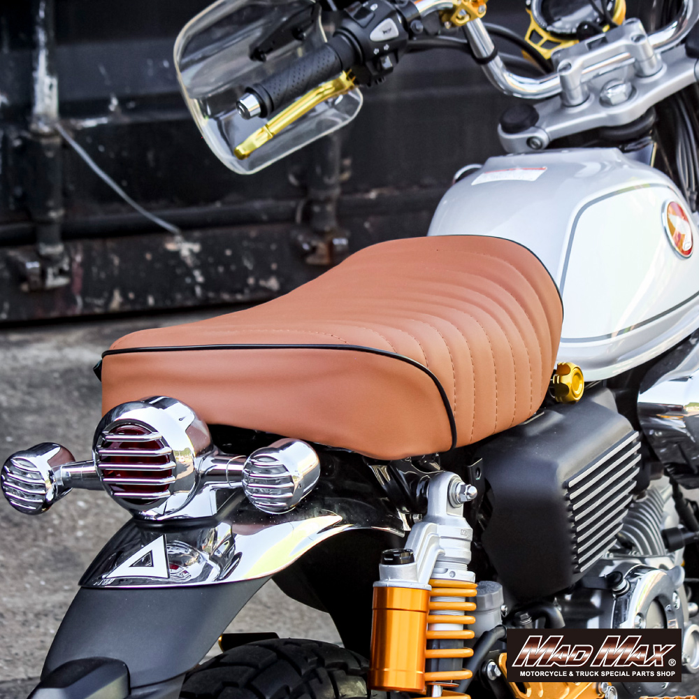 Mr Quick製 ホンダ モンキー125用 タックロールシート ブラウン Mr Quick製 ホンダ モンキー125用 タックロールシート ブラウン