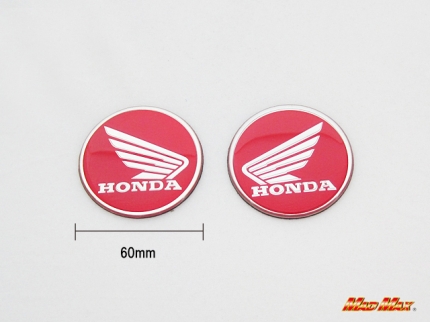 Hondaウイングマーク丸型 3dステッカー レッド左右セット 株式会社マッドマックス